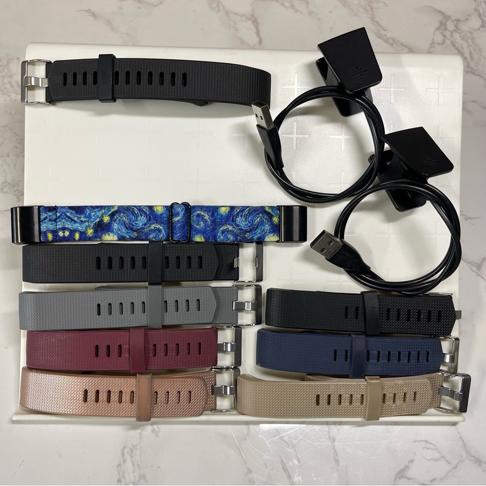 9 - FitBit Charge 2 replacement bands, 2 chargers